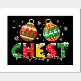 Chest Christmas Matching Couple Chestnuts Posters and Art